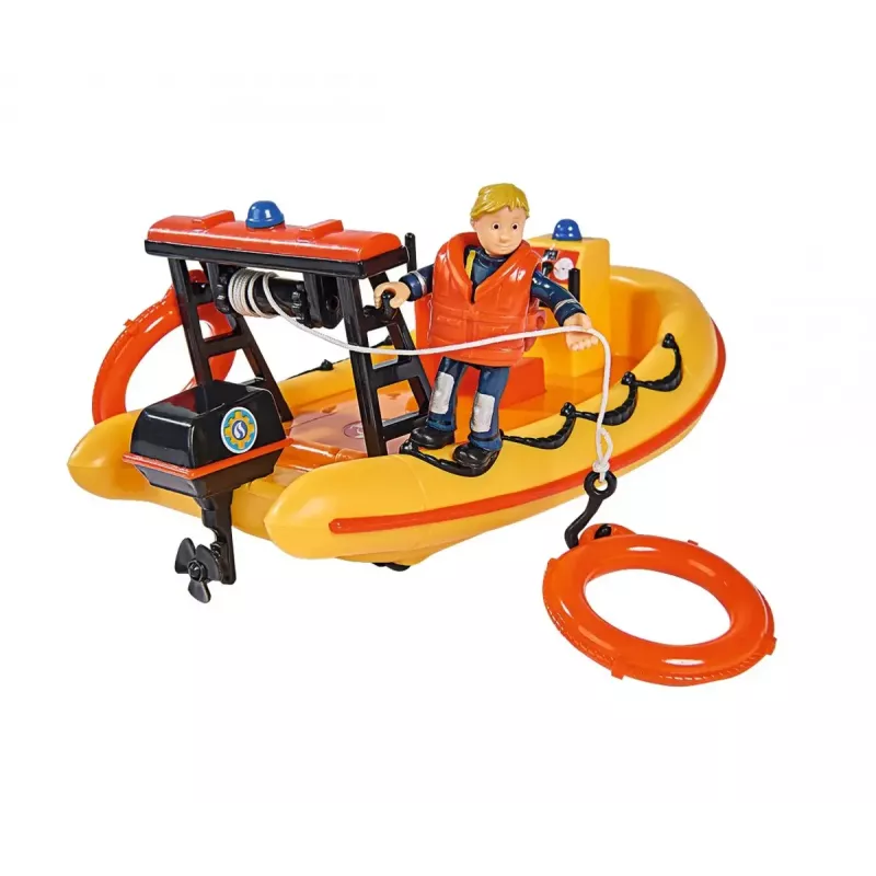 Barco de brincar Simba-Dickie Fireman Sam barco Neptuno com figura – veículo de brincar