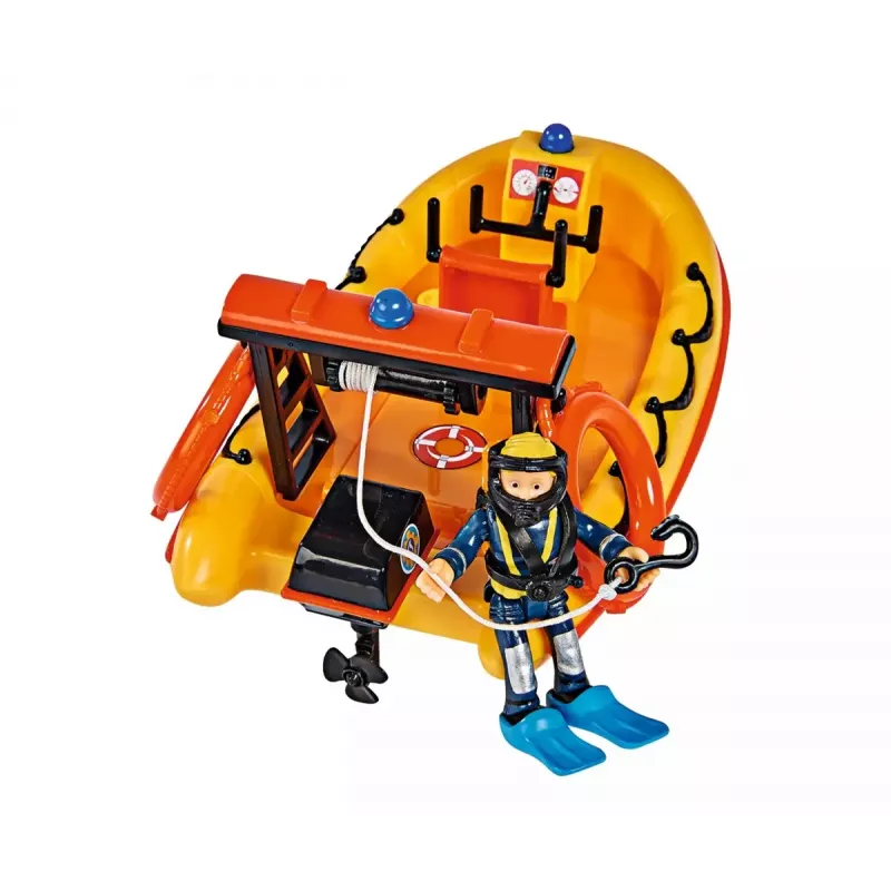 Barco de brincar Simba-Dickie Fireman Sam barco Neptuno com figura – veículo de brincar