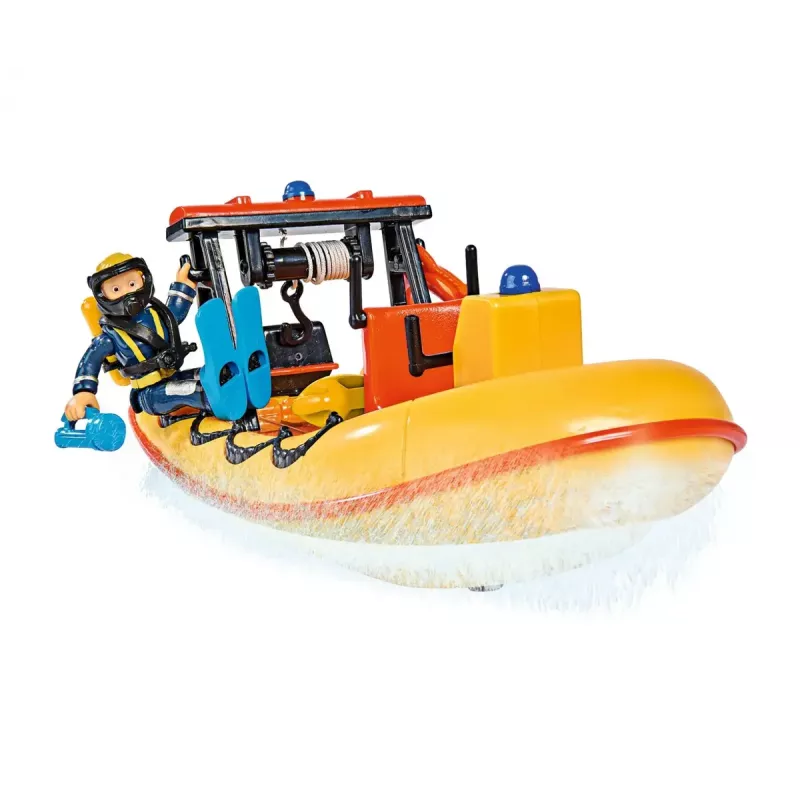 Barco de brincar Simba-Dickie Fireman Sam barco Neptuno com figura – veículo de brincar