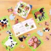 Puzzle Ravensburger UP! Animais da quinta – conjunto progressivo 4, 6, 8, 10 peças