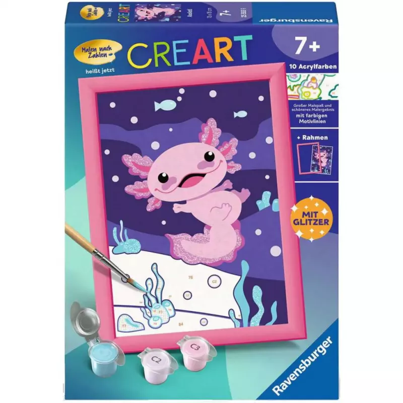 Conjunto de pintura Ravensburger CreArt — Axolotl (conjunto de arte) da Ravensburger