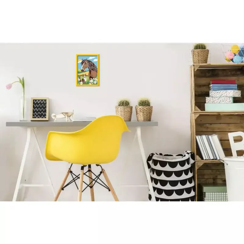 Conjunto de pintura Ravensburger CreArt – motivo Cavalo e gatinho, conjunto criativo de pintura por números