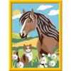 Conjunto de pintura Ravensburger CreArt – motivo Cavalo e gatinho, conjunto criativo de pintura por números