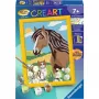 Conjunto de pintura Ravensburger CreArt – motivo Cavalo e gatinho, conjunto criativo de pintura por números