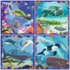 Puzzle Ravensburger UP! Criaturas marinhas — conjunto com 64, 72, 81, 90 peças
