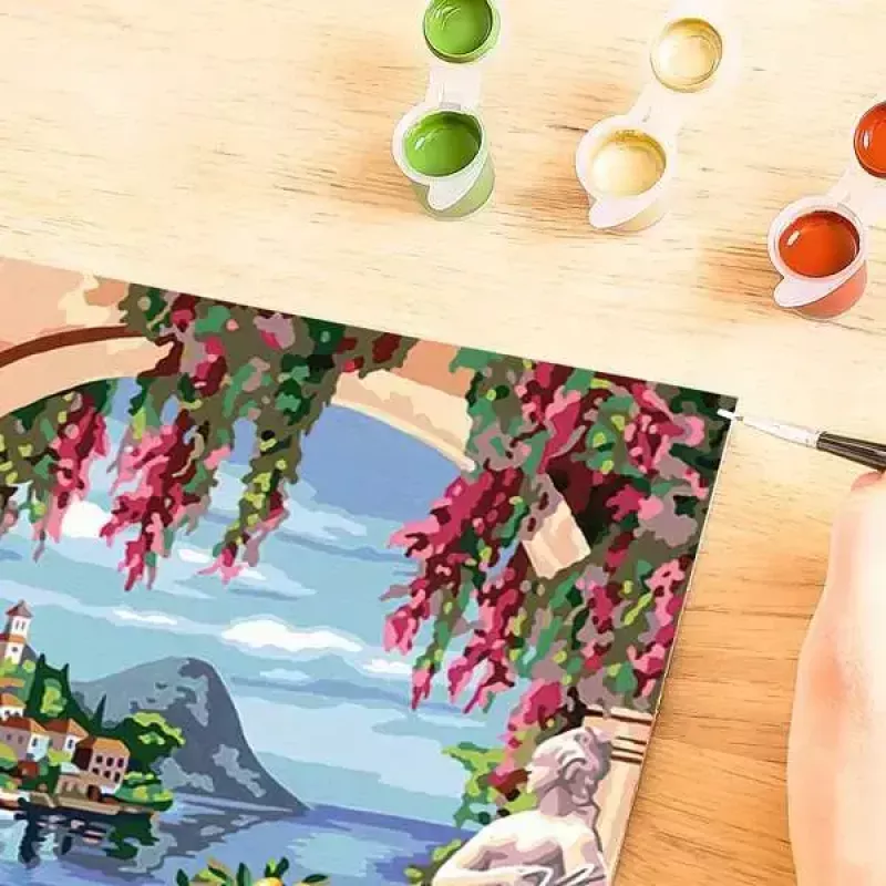 Puzzle Ravensburger CreArt Premium Lago Maggiore, motivo de pintura, modelo 25963
