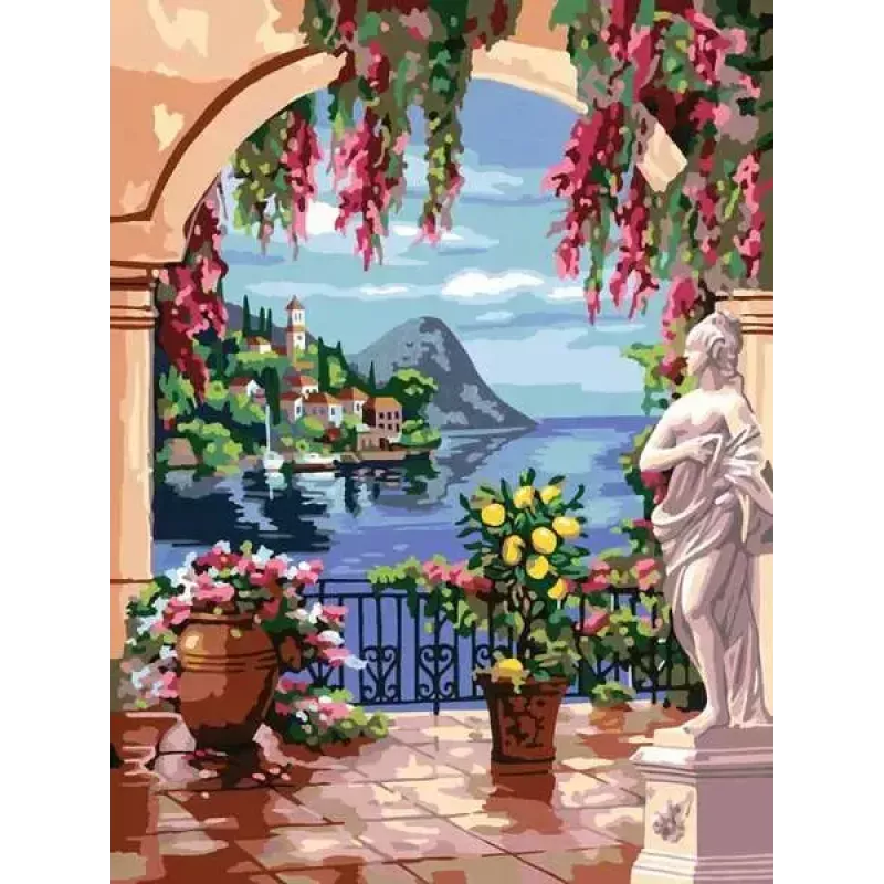 Puzzle Ravensburger CreArt Premium Lago Maggiore, motivo de pintura, modelo 25963