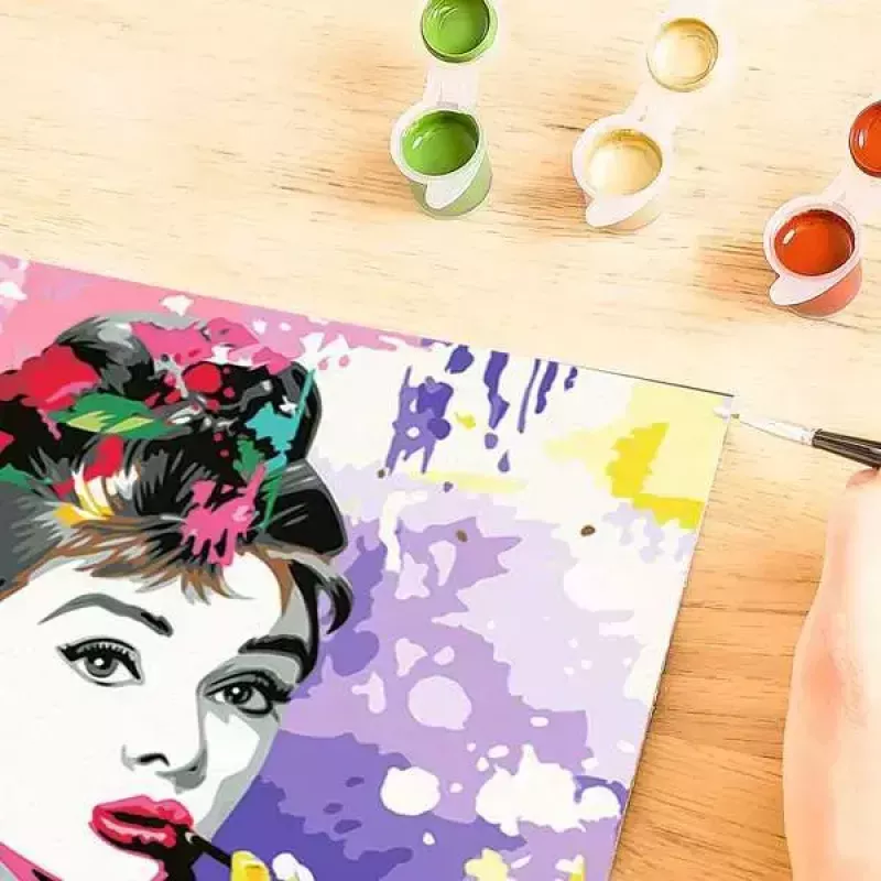 Conjunto de pintura de puzzle Ravensburger CreArt Premium — Audrey Hepburn (Ravensburger 25526)