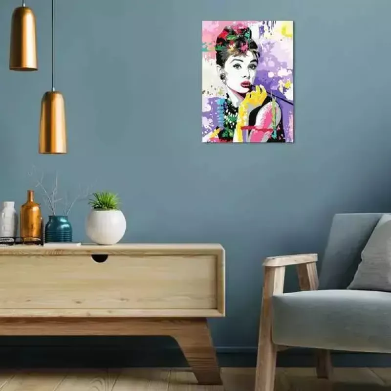 Conjunto de pintura de puzzle Ravensburger CreArt Premium — Audrey Hepburn (Ravensburger 25526)