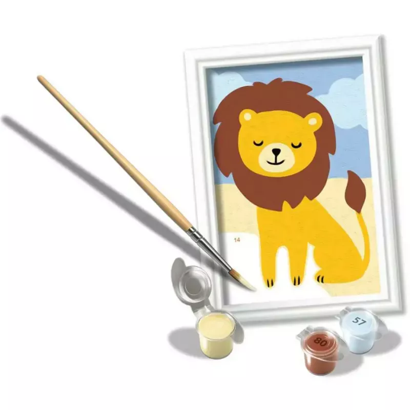 Conjunto de pintura Ravensburger CreArt Little Lion – Pintar por números para crianças