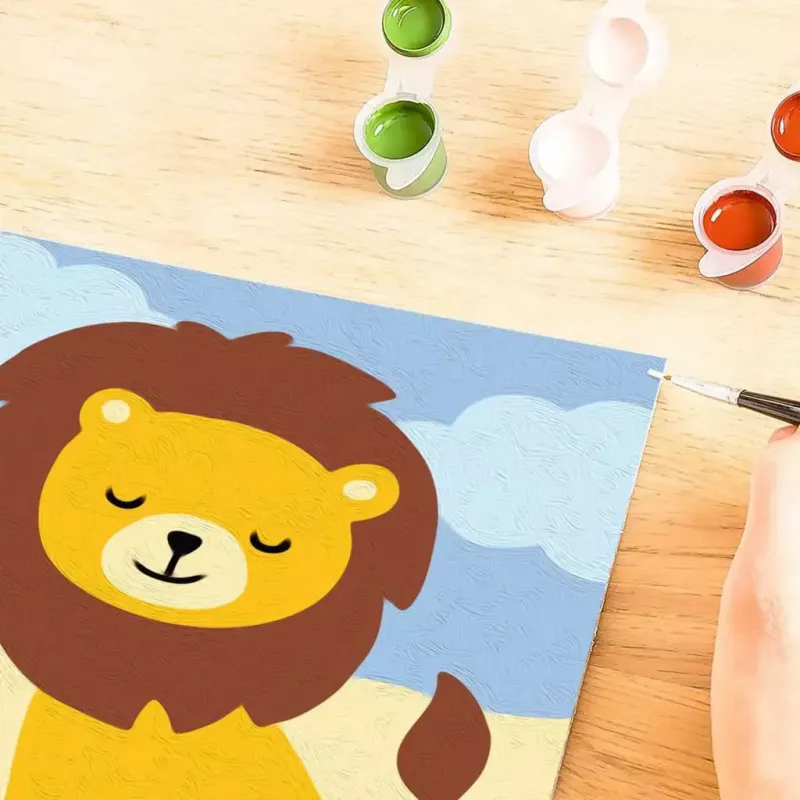 Conjunto de pintura Ravensburger CreArt Little Lion – Pintar por números para crianças