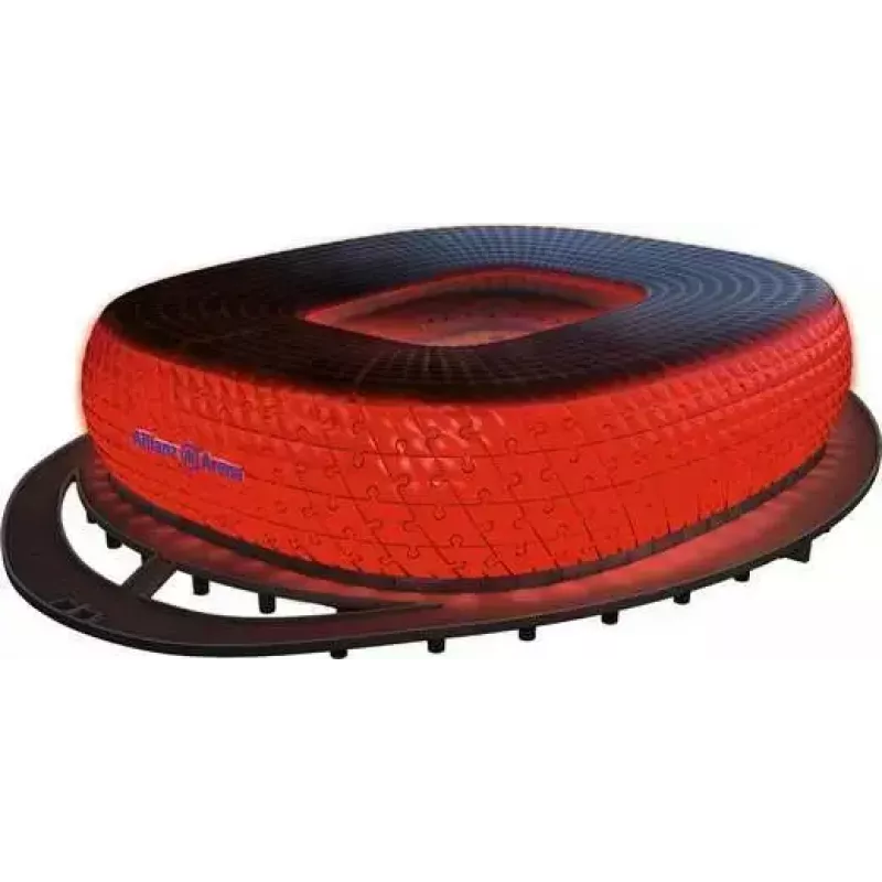 Puzzle 3D Ravensburger Iconics Allianz Arena com luz, 216 peças