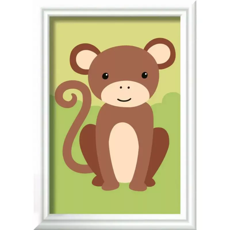 Conjunto de pintura Ravensburger CreArt Pequeno macaco – conjunto de pintura criativo para crianças