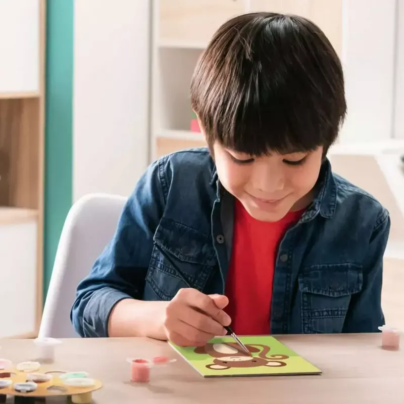 Conjunto de pintura Ravensburger CreArt Pequeno macaco – conjunto de pintura criativo para crianças