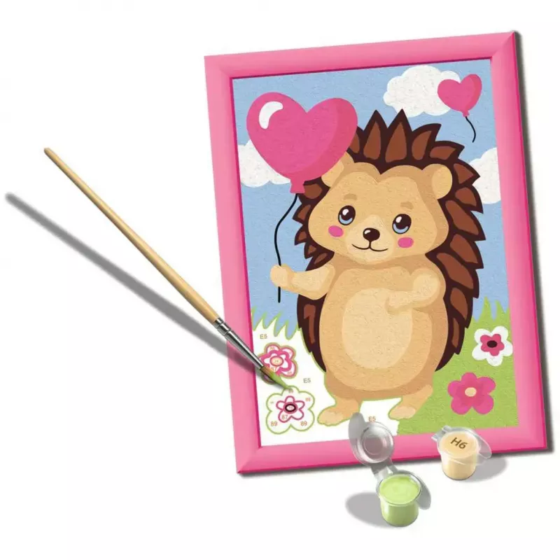 Kit de pintar por números Ravensburger CreArt Ouriço amoroso (modelo 25883) – conjunto de pintura
