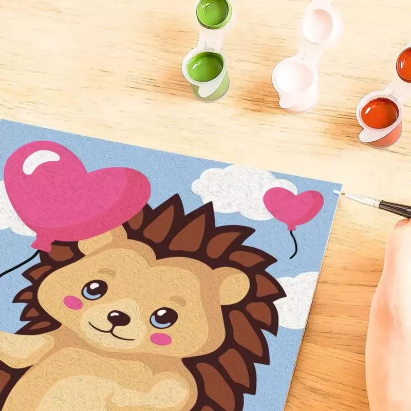 Kit de pintar por números Ravensburger CreArt Ouriço amoroso (modelo 25883) – conjunto de pintura