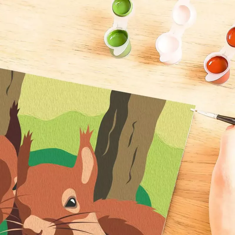 Conjunto de pintura Ravensburger CreArt – Cuddling Squirrels (modelo 25882) da Ravensburger