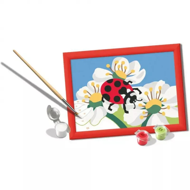 Conjunto de pintura Ravensburger CreArt – motivo joaninha, conjunto de pintura para trabalhos manuais
