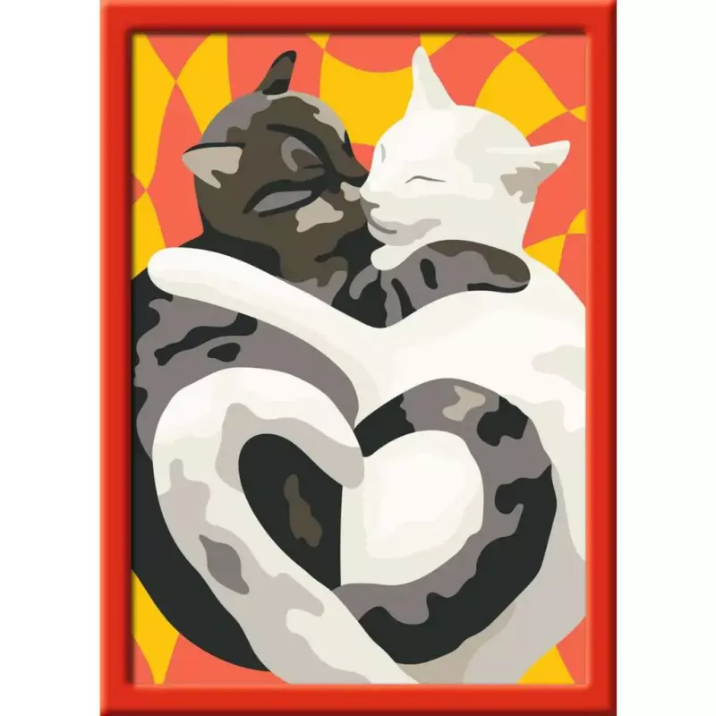 Conjunto de pintura Ravensburger CreArt - Cat Love (conjunto de pintura criativo)