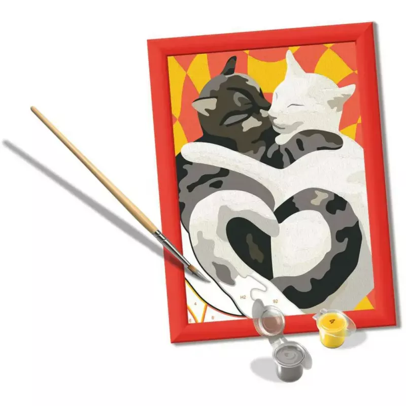 Conjunto de pintura Ravensburger CreArt - Cat Love (conjunto de pintura criativo)