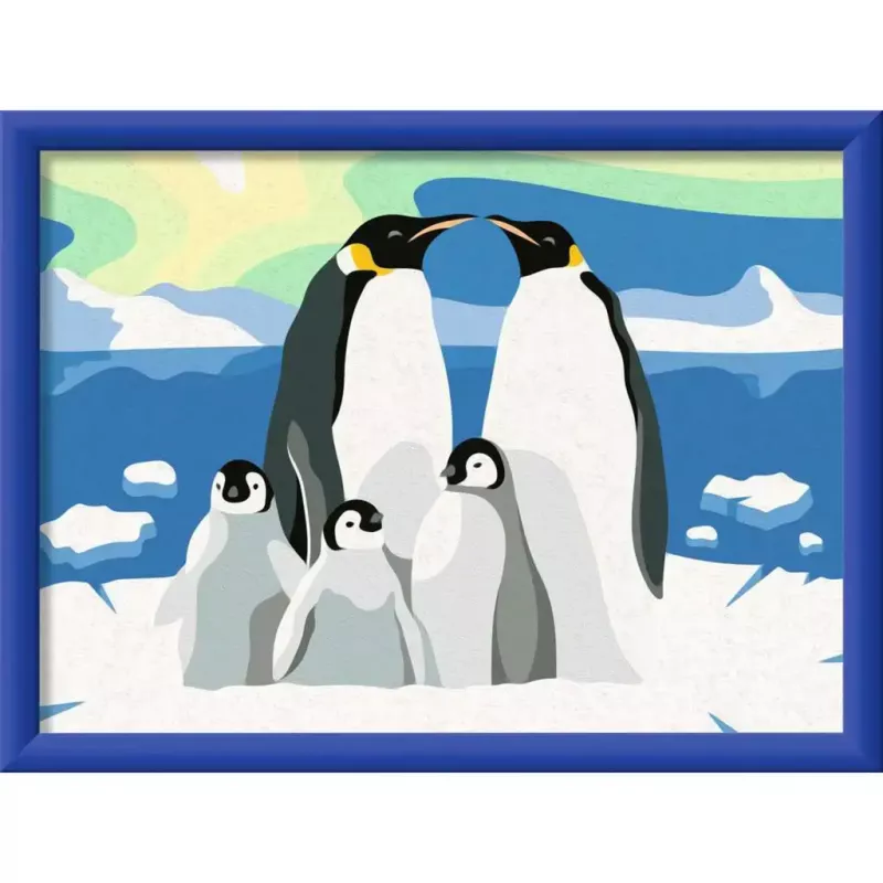 Conjunto de pintura Ravensburger CreArt Família de pinguins – conjunto de pintar por números, modelo 25888