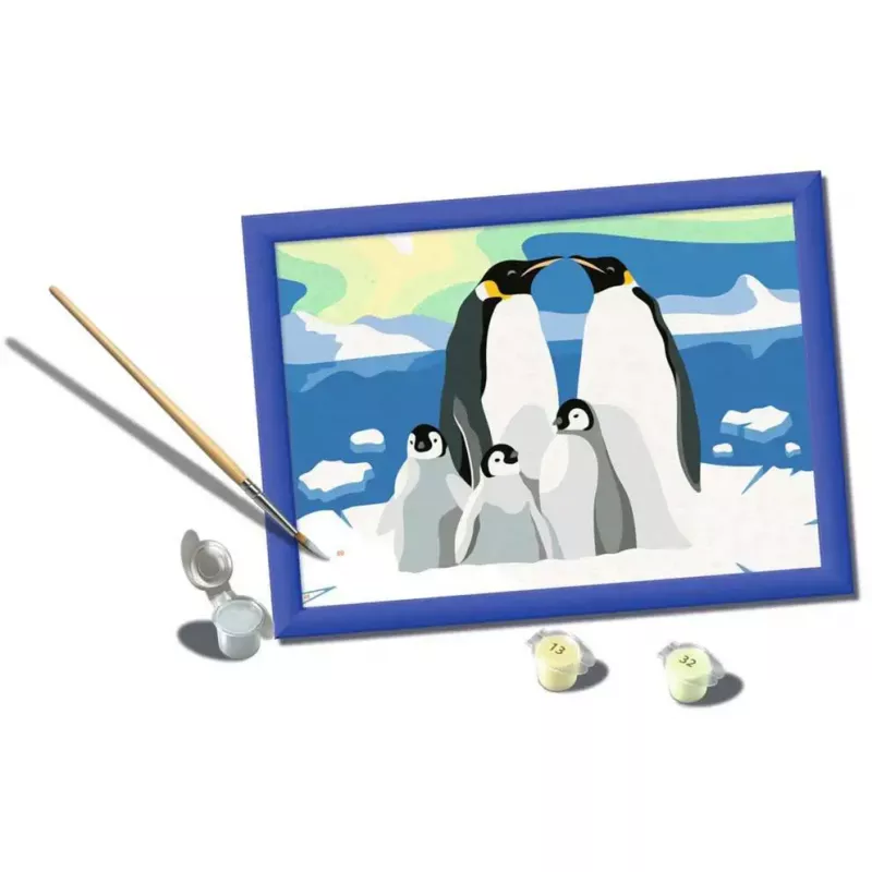 Conjunto de pintura Ravensburger CreArt Família de pinguins – conjunto de pintar por números, modelo 25888