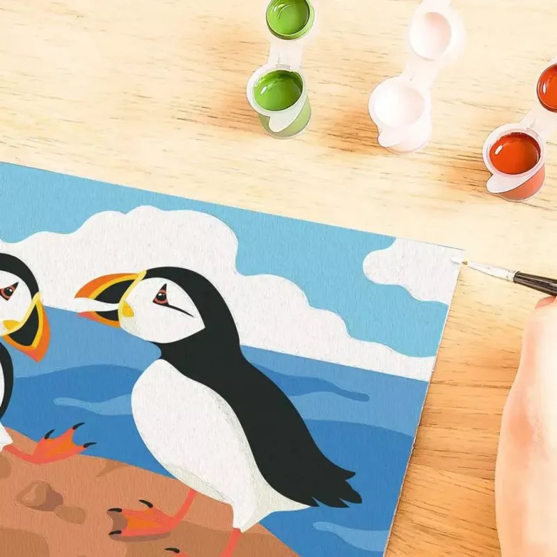Conjunto de pintura Ravensburger CreArt Puffins