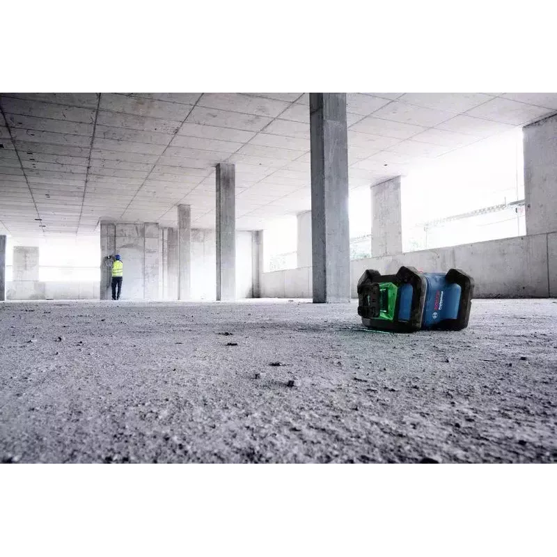 Bosch GRL 650 CHVG Professional nível laser rotativo a bateria, 70 m, laser verde, 18 V, com bateria ProCORE18V 4,0 Ah, suporte e mala, azul