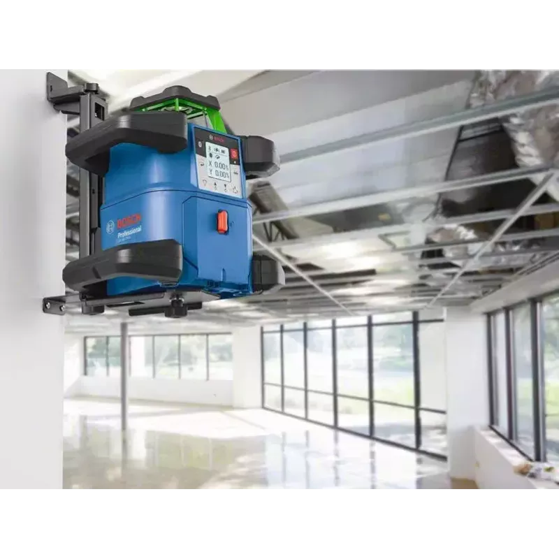 Bosch GRL 650 CHVG Professional nível laser rotativo a bateria, 70 m, laser verde, 18 V, com bateria ProCORE18V 4,0 Ah, suporte e mala, azul