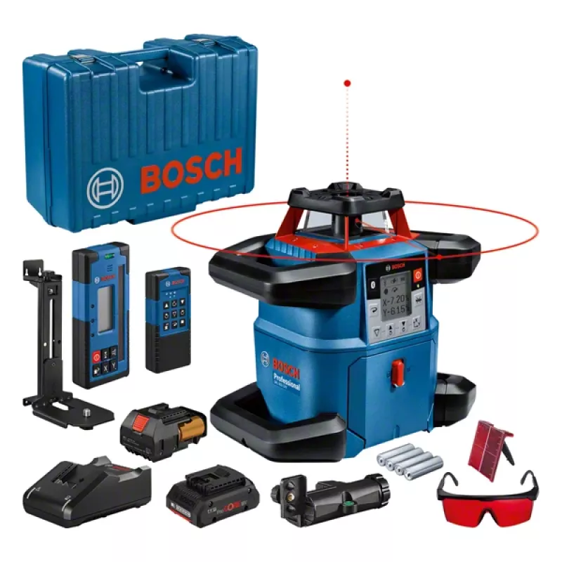 Nível laser Bosch GRL 600 CHV Professional – linha laser vermelha 18V, bateria ProCORE18V 4.0Ah