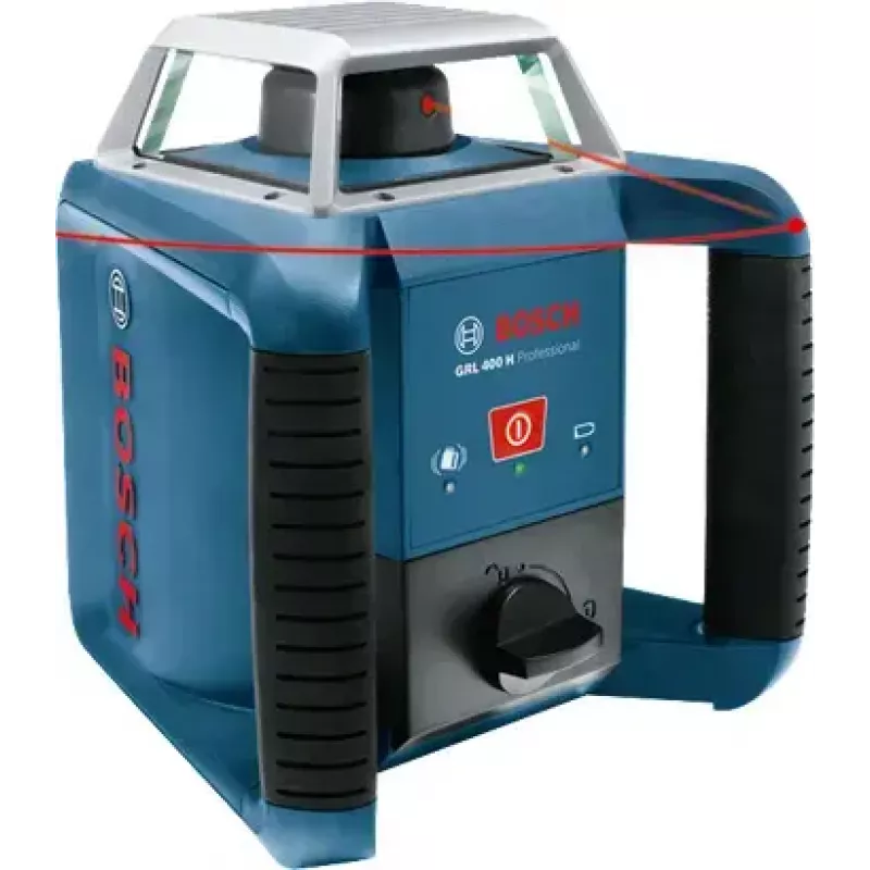 Bosch GRL 400 H Professional conjunto de nível laser rotativo, alcance de 400 m (com recetor), laser vermelho, com recetor LR 1, tripé BT 152 e mala, azul
