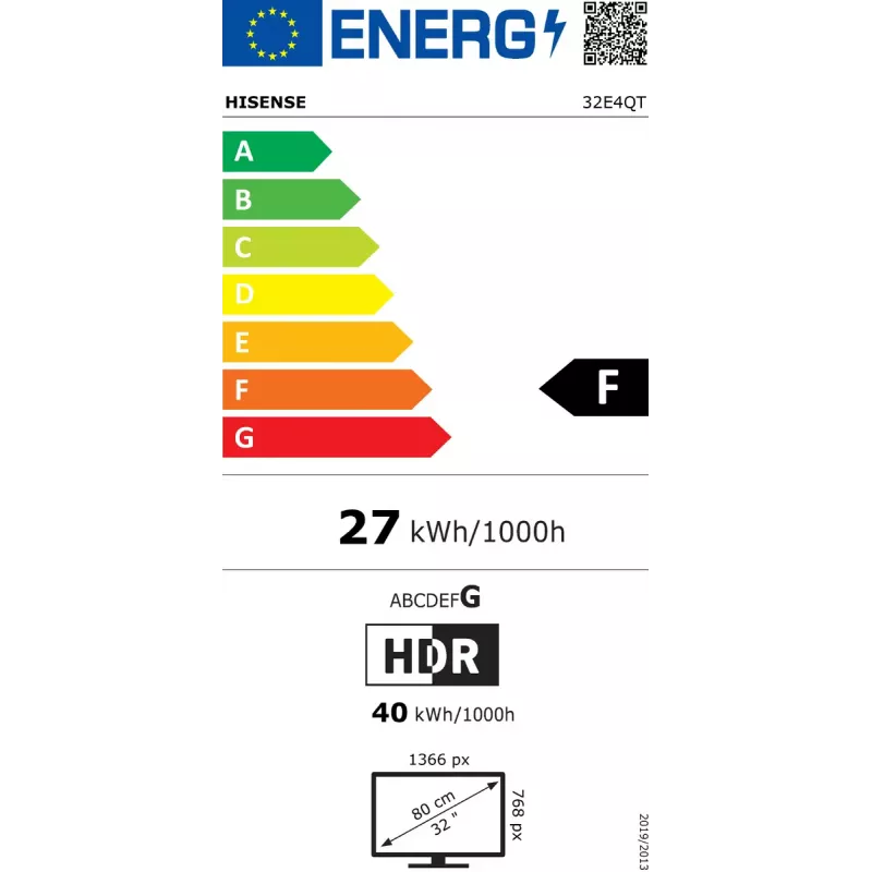 Hisense 32E4QT 81,3 cm (32 polegadas) Smart TV HD Wi-Fi preto