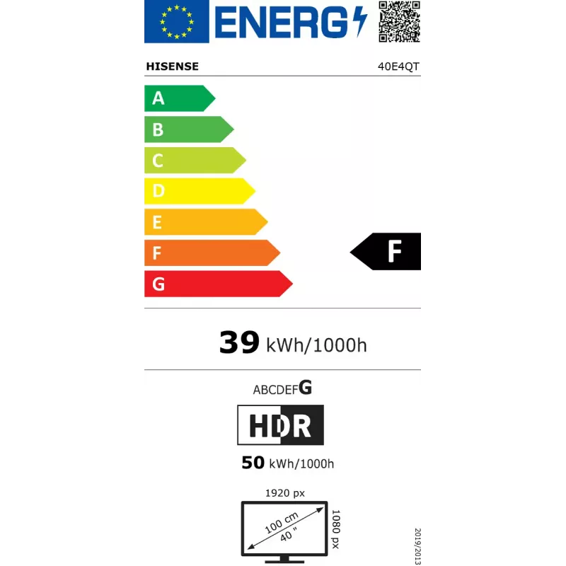 Hisense 40E4QT 101,6 cm (40 polegadas) Smart TV Full HD Wi-Fi preto