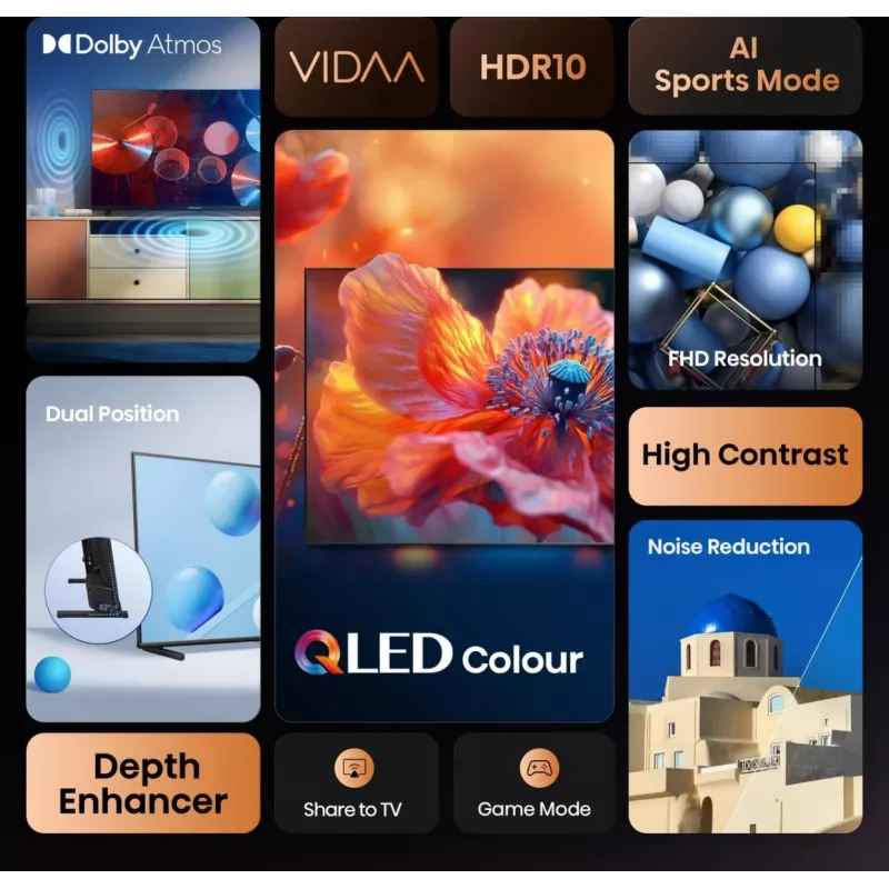 Hisense 32A5Q 81,3 cm (32 polegadas) Smart TV Full HD WLAN preto