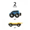 Transportador de automóveis de modelismo ferroviário Ravensburger BRIO — 2 peças, preto/azul/amarelo