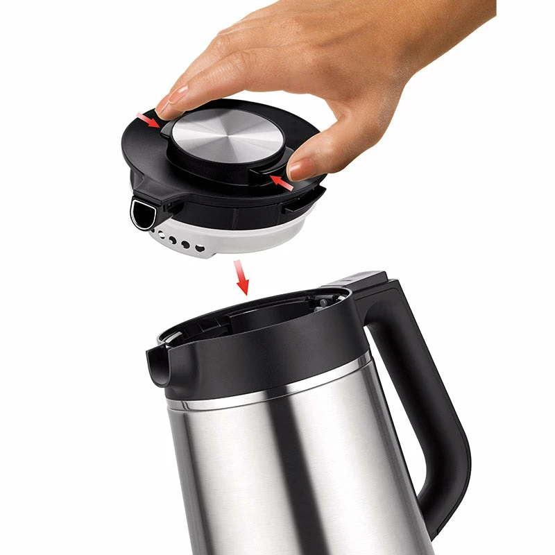 Chaleira elétrica Unold 18715 1,5 L 1800 W preto, aço inoxidável