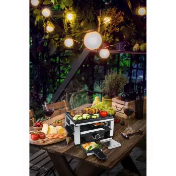 Raclette de ferro fundido RC 104 preto/aço inoxidável