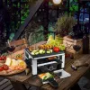Raclette de ferro fundido RC 104 preto/aço inoxidável