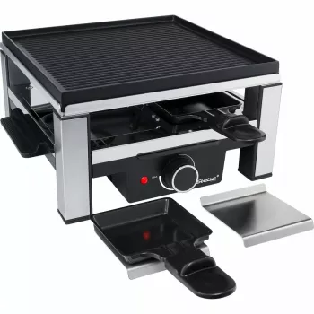 Raclette de ferro fundido RC 104 preto/aço inoxidável