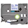 Fita de escrita Brother TZe253 24 mm azul sobre branco