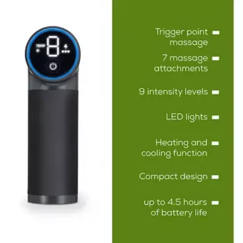 Massajador Trigger Point Hot & Cold Beurer MG 195, cinzento — terapia Hot & Cold para relaxamento muscular direcionado