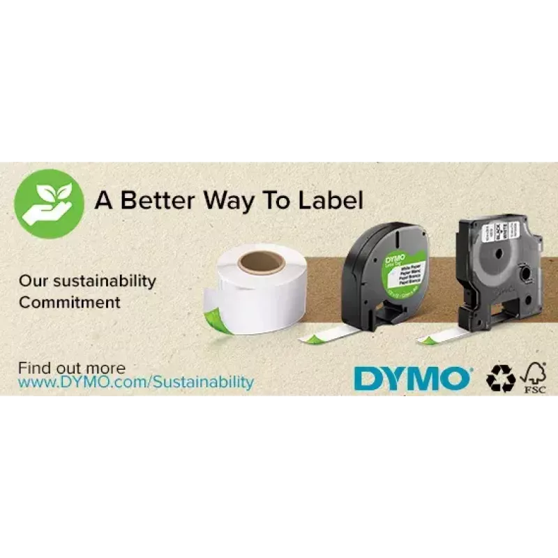 Etiquetas DYMO Authentic D1 Durable | Impressão preta em fita branca | 12 mm x 5,5 m | Fita de etiquetas de alto desempenho para impressoras de etiquetas LabelManager
