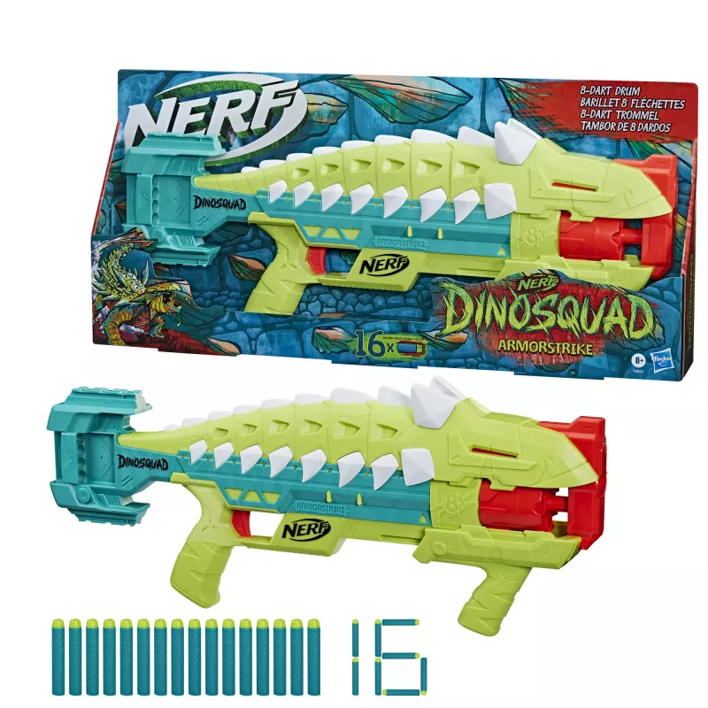 Nerf DinoSquad Armorstrike, blaster de brinquedo, 8 ano(s), 99 ano(s), dinossauro, 1 kg