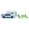Carro Siku Ford F150 Metal Plástico azul verde branco 3+ anos