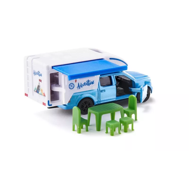 Carro Siku Ford F150 Metal Plástico azul verde branco 3+ anos