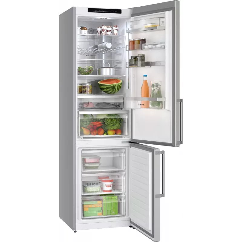 Bosch Serie 6 KGN39AIAU frigorífico combinado, de instalação livre, 363 l (260 l + 103 l), 203 cm, classe energética A, aço inoxidável escovado