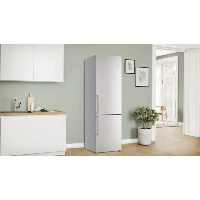 Bosch Serie 6 KGN39AIAU frigorífico combinado, de instalação livre, 363 l (260 l + 103 l), 203 cm, classe energética A, aço inoxidável escovado