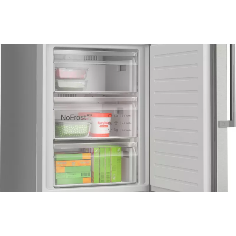 Bosch Serie 6 KGN39AIAU frigorífico combinado, de instalação livre, 363 l (260 l + 103 l), 203 cm, classe energética A, aço inoxidável escovado
