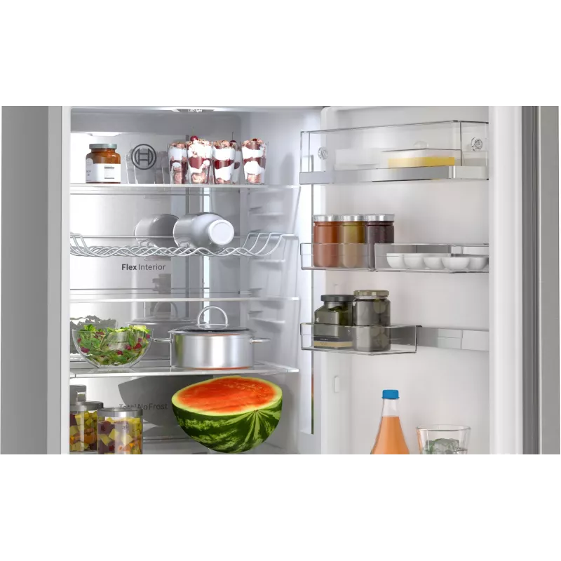 Bosch Serie 6 KGN39AIAU frigorífico combinado, de instalação livre, 363 l (260 l + 103 l), 203 cm, classe energética A, aço inoxidável escovado
