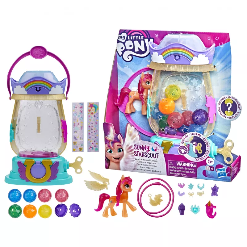 My Little Pony : Uma Nova Geração – Lanterna Sparkle Reveal Sunny Starscout – Brinquedo luminoso com 25 peças, surpresas